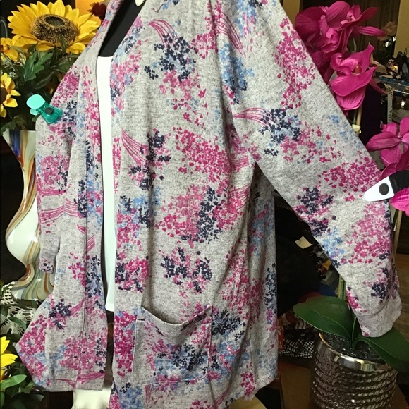 NWT Lane Bryant Sz16 Floral Cardigan:FrontPock… - Picture 6 of 8